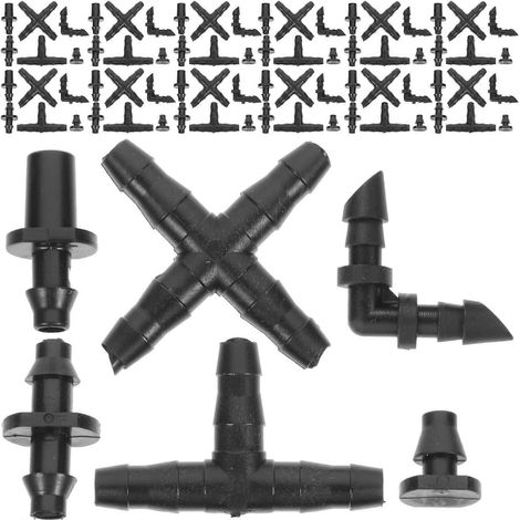 Raccord cannelé pour tuyau d'irrigation goutte à goutte extérieur (lot de 2) (1/5)
