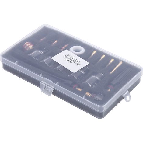 Kit Accessoires Chalumeau TIG Verre Buse Soudeur Consommables Compatible WP-17/18/26 (1/5)