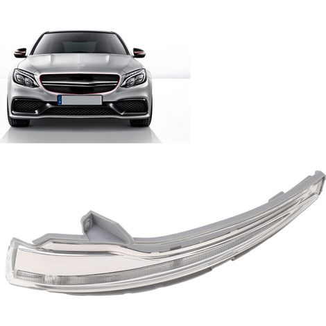 Clignotant latéral de rétroviseur, gris, A0999060701 A0999060801. Compatible avec Mercedes-Benz Classe C W205 (2013-2017), côté droit : A0999060801