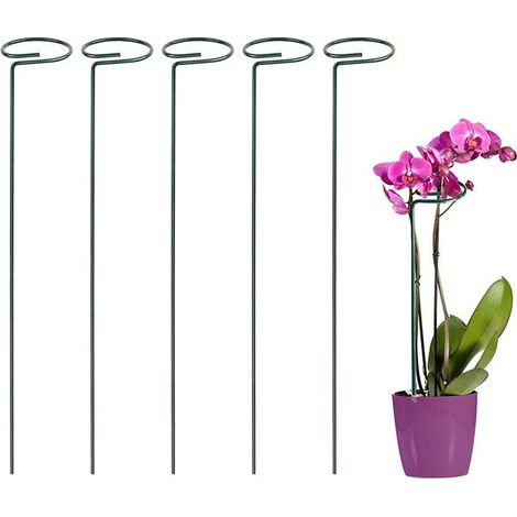 RGE Tuteur Plante Bâtons de Support de Plantes - Lot de5 6.340cm Piquets de Plantes Résistants aux Intempéries Tuteur Tomate de Jardin pour Plantes Pois Légumes Support (1/5)