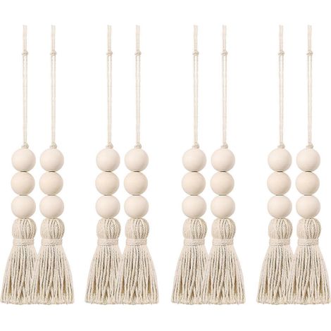 Guirlande de perles en bois style ferme (2 pièces) pour décoration murale (1/5)