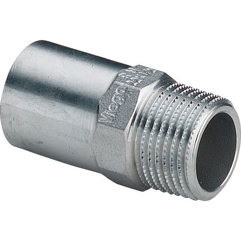 Viega Sanpress Inox Einsteckstück 436773 42mmxR 1 1/2, Stahl nichtrostend, Mehrkant (1/5)