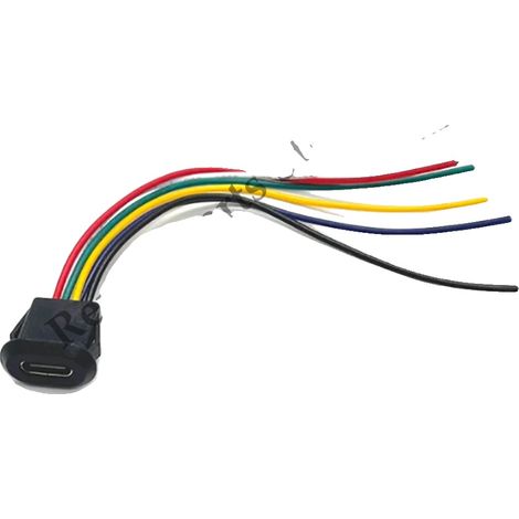 Conector USB tipo C, resistente al agua, diseño de compresión directa, 6p-1, 2PCS-a, conector de línea b (1/2)