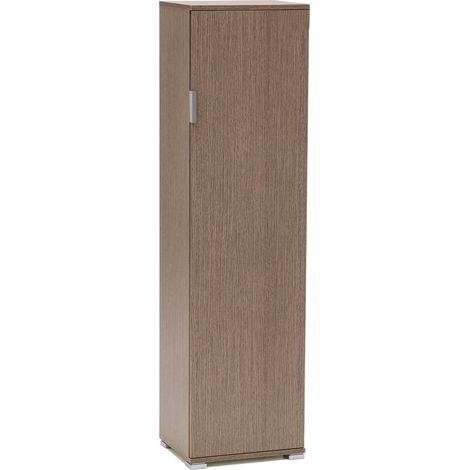 MOBILE PORTA OGGETTI IN LEGNO DI ROVERE GRIGIO CON 3 RIPIANI 40 X 33 X H151 CM (1/4)