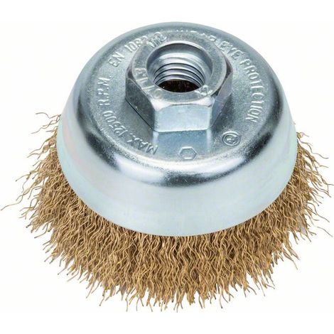 Bosch 2609256500 Brosse boisseau M14 Fils ondulés laitonnés 70 mm