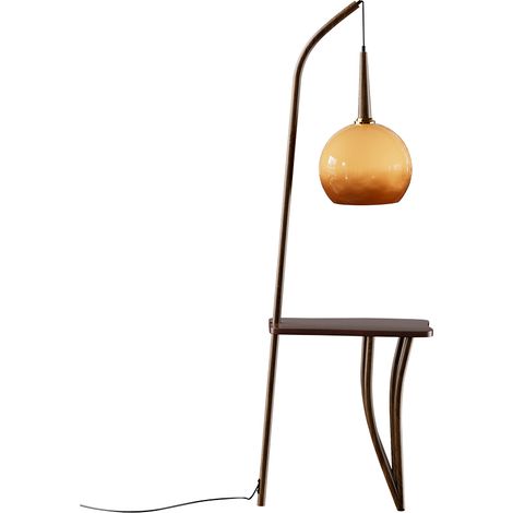 Vintage Style Floor Lamp with Irregular Design and Pomelo-Shaped Lampshade (1/2)