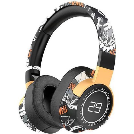 Casque Audio Bluetooth LED Sans Fil Pliable – Ecouteurs Réduction Bruit, Basses Profondes, Longue Autonomie, Jeux/TV/Sport, NOIR (1/5)
