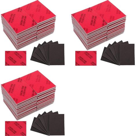Lot de 3 éponges à poncer grain 320-3000, tampons de ponçage en mousse fine, papier abrasif humide, éponges à poncer pour bois (1/5)
