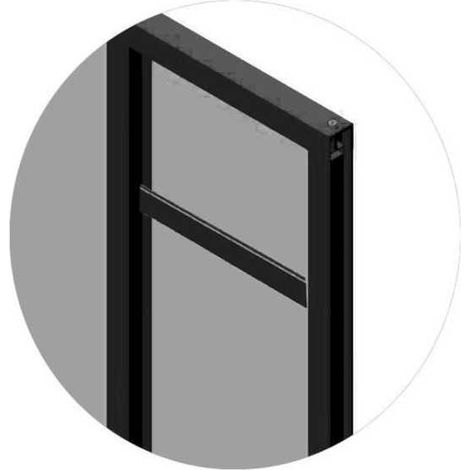 Kit lattes horizontales - OPTIMUM - Verriere fixe - H50 X L30 cm - Noir