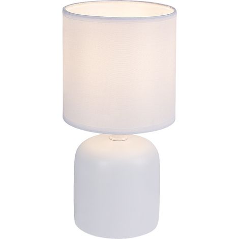 Lampe de table minimaliste blanche en céramique E14 40W Daphni Rabalux (1/5)