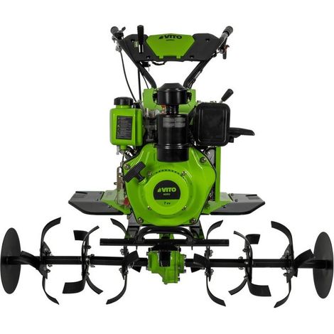 Motoculteur diesel 7 CV 246 cm3 – Démarrage électrique – Transmission directe – Largeur de travail 115 cm – Fraises 35 cm (1/5)