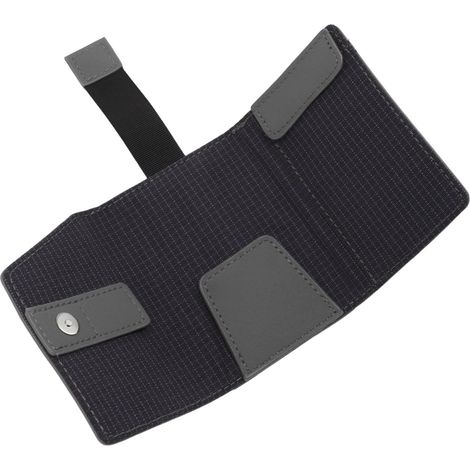 Portefeuille minimaliste en cuir gris avec porte-cartes de crédit et porte-monnaie, portable et multifonctionnel, pour hommes et femmes.