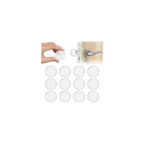 Butoir de porte mur,30mm,Silicone,adhésif,Transparent, rond (1/5)