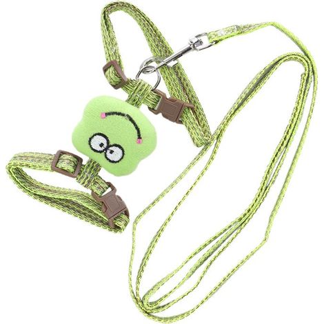 Tbest Harnais pour chat avec laisse Harnais Anti-perte de Chat avec Laisse Sangle de Harnais Réglable animalerie collier Verte (1/5)