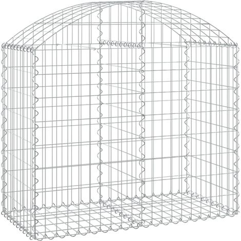 Maison Exclusive - Gabione mit Hochbogen 100x50x80/100 cm Verzink