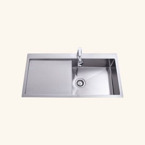 Evier inox Helika LUNY 1 grand bac 1 égouttoir gauche (1/5)