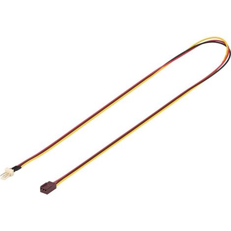 Goobay 93876 Prolunga Elettrica per Ventole PC, Connettore/Presa da 3 pin (1/4)
