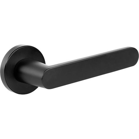 manilla con roseta. material zamak. modelo elixie. roseta ø53 mm. acabados oro cepillado, niquel cepillado, negro mate acabado negro mate (1/2)