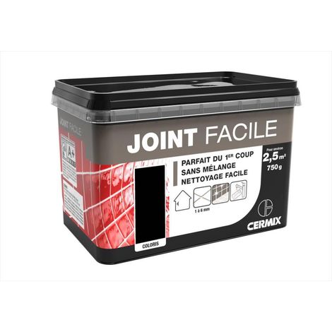 CERMIX Joint pâte tout type de carrelage et mosaïque, noir, 2.5M²