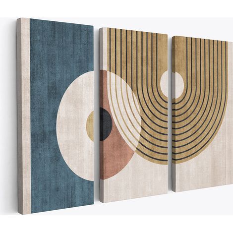 Tableau triptyque - Abstrait (1/4)