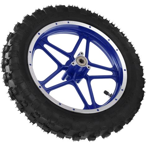 Pneu arrière en caoutchouc antidérapant de 2,510 pouces, compatible avec les mini motos tout-terrain 2 temps de 47 et 49 cm³ (bleu). (1/5)