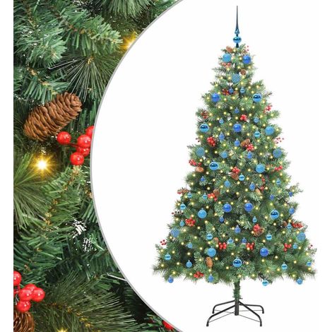 Árbol de Navidad artificial Verde 210 cm PVC y Metal vidaXL (1/5)