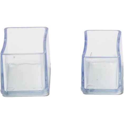 Lot de 8 capuchons de protection rectangulaires pour pieds de chaise - Butoirs de chaise rectangulaires - Capuchons de protection pour pieds de chaise - Antidérapants pour sol - Couvre-pieds (1/5)
