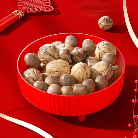 Tourniquet de Rangement Rotatif 360° - Organisateur pour Épices et Cosmétiques - Plateau Tournant Rouge pour Cuisine et Armoire (1/5)