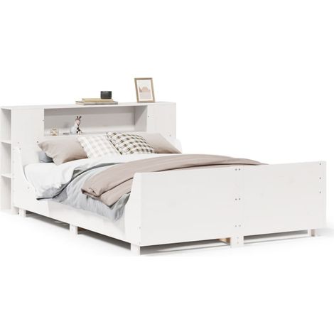 Maison Exclusive - Letto senza Materasso Bianco 135x190 cm Legno Massello di Pino