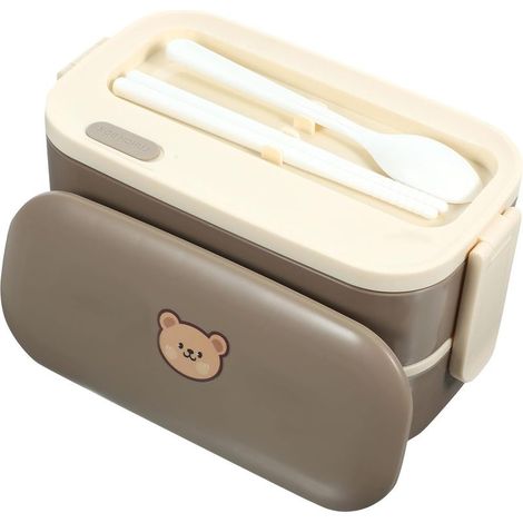 Boîte à bento Happyyami double paroi en acier inoxydable 1400 ml (1/5)
