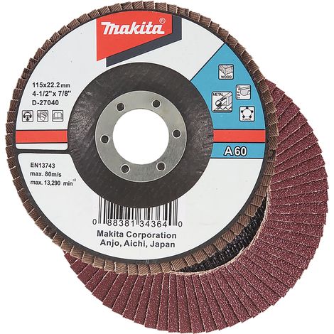 MAKITA D-27040 Flap disc A60 115mm x 22.23mm x 60g