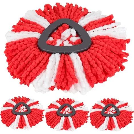 Tête de balai de rechange compatible avec le balai turbo VI-Leda, base de balai rouge compatible avec les balais VI-Leda/O Cedars EasyWring and Clean, tête de rechange pour balais en microfibre (1/3)