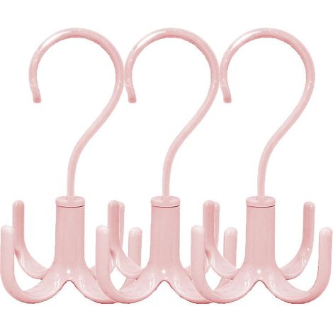 Lot de 3 Cintres, Organisateur rotatif, Plastique, 4 crochets, Rotation 360°, Pour penderie (1/5)