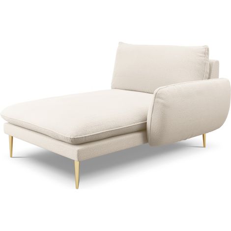 Méridienne droite en bouclé beige (1/5)