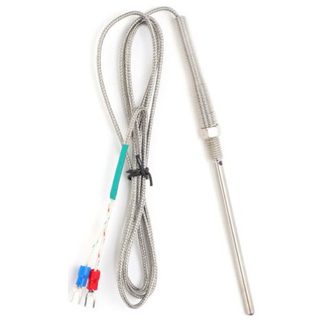 3.9in K-Type Probe Thermocouple Precise 0-800°C Temperature Test M8 Thread with 4.9ft Cable (1/5)