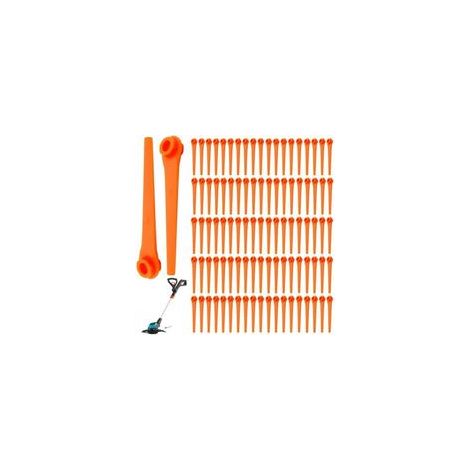 Toolive – 100er-Pack Ersatzklingen aus Kunststoff für Gardena Rasentrimmer – 70 mm – Präziser und schneller Schnitt – Kompatibel mit den Modellen 9823, 9825, 9820, 9821 (1/5)