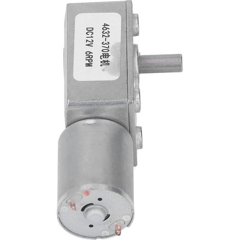 Moteur à engrenages à vis sans fin 6 tr/min, robuste et autobloquant, à courant continu, pour ouvre-portes et petits treuils 12 V CC