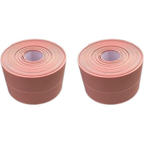 Ruban d'étanchéité imperméable et anti-moisissure pour salle de bain, cuisine, porte, douche, lavabo, baignoire, 3,2 m x 2,2 cm, rose (1/5)