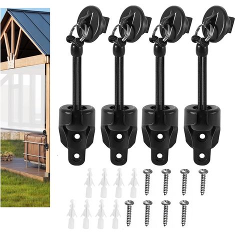 Kit de pièces détachées pour store d'ombrage : sangles renforcées et embouts avec anneaux  Compatible avec Coolaroo, stores extérieurs et stores enrouleurs (2 lots) (1/5)