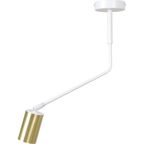 Spot plafond Emibig VERNO blanc/or métal GU10 35cm (1/5)
