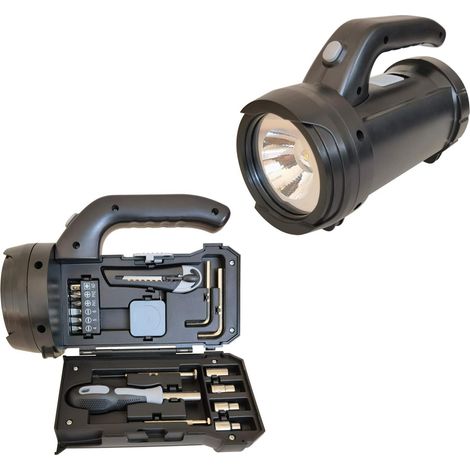 LED-Leuchten (M), Handlampen, Taschenlampen, Haushaltswerkzeugsets, diverse Werkzeuge, Stromausfallschutz, Campingausrüstung (schwarz) (1/3)