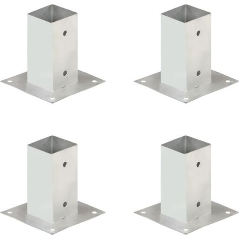 Ancres de poteau 4 pcs Métal galvanisé 71 mm (1/5)