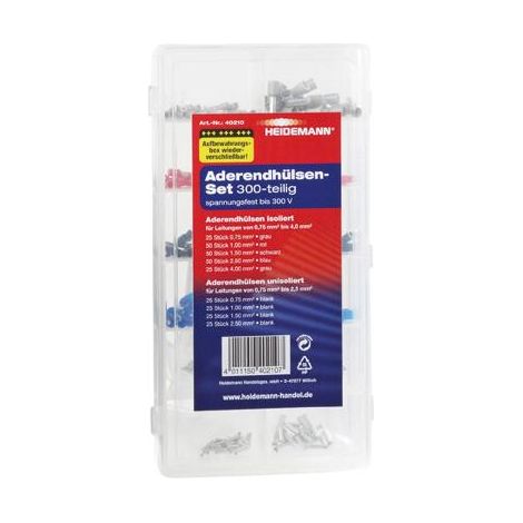 Heidemann Aderendhülsen Set 300 St. Box, wiederverw. (1/2)