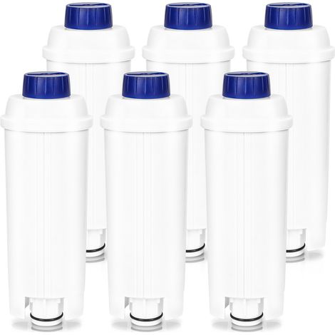 6x Filtre à eau pour Delonghi compatible pour DLSC002 ECAM ETAM EC800 avec charbon actif pour 60 litres d'eau (1/5)