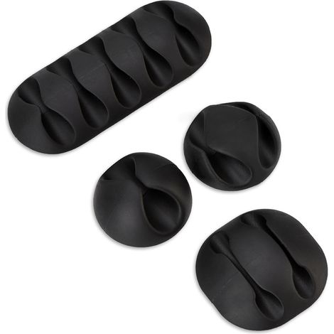Lot de 10 clips universels pour câbles de bureau, organisateur de câbles (1/5)
