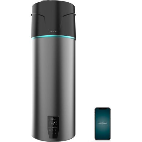 Cecotec – Chauffe-eau thermodynamique 120 L – Énergie aérothermique – Écran tactile – Contrôle via application – Classe énergétique A+