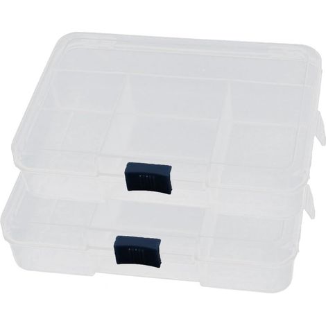 2 Stück Kunststoff 5 Komponenten Ohrringe Schmuck Organizer Aufbewahrungsbox Halter