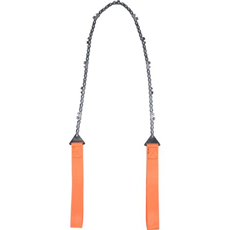 Scie à chaîne de poche d'extérieur de 61 cm (24 pouces) avec fermeture éclair, scie de survie, chaîne de scie à main pour couper du bois, orange (1/5)