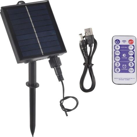 Kit panneau solaire 1200 mAh avec boîtier de contrôle, batterie lithium 3,7 V/24 V, guirlandes et bandes lumineuses LED, charge CC, installation facile (1/5)