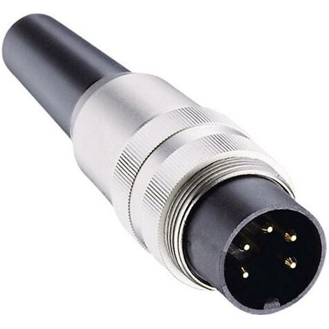 Connecteur rond DIN mâle, droit Lumberg SV 50 Nombre de pôles: 5 argent 1 pc(s) (1/2)